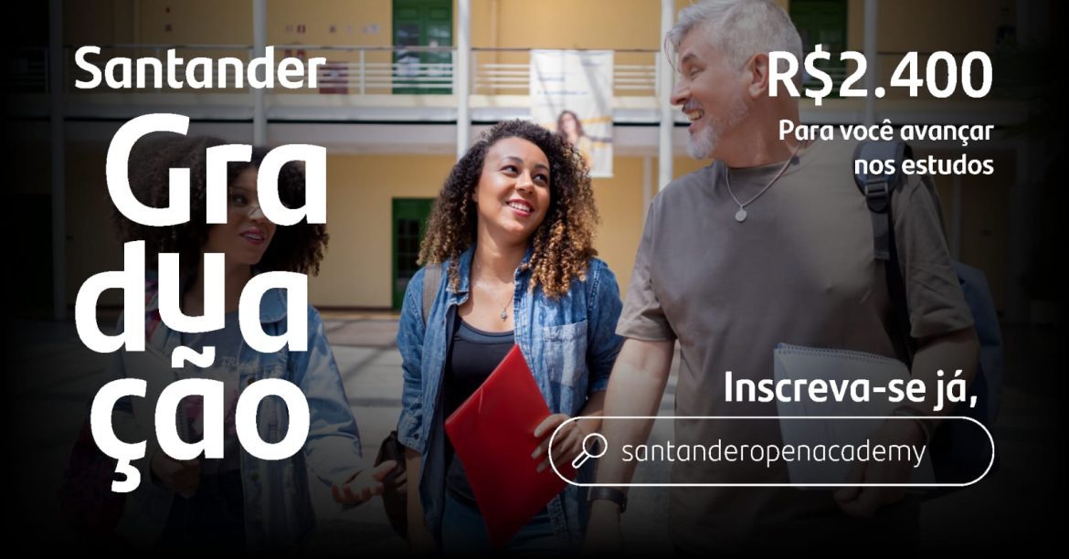 Estudantes maranhenses podem concorrer a bolsas de apoio financeiro no valor de R$ 2,4 mil concedidas pelo Santander Universidades …